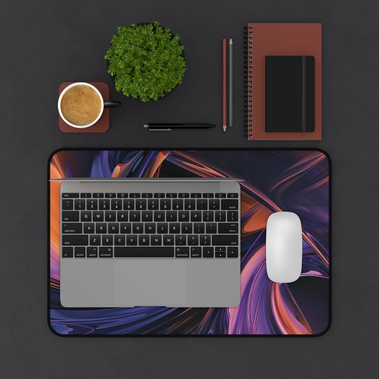 Modern Abstract Desk Mat | Artistic Neoprene Mouse Pad | Anti-Slip Office Desk Mat | 3 Sizes Available