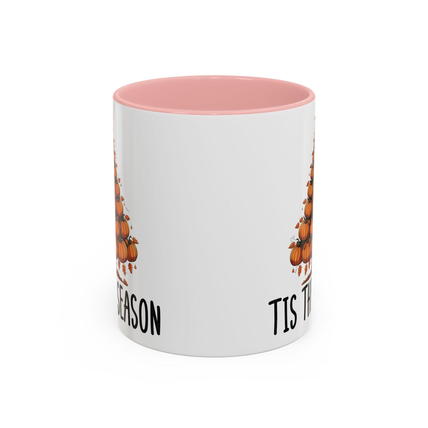 Tis the Season Pumpkin Tree Mug | 11oz and 15oz Ceramic Coffee Cup | Festive Fall & Holiday Design