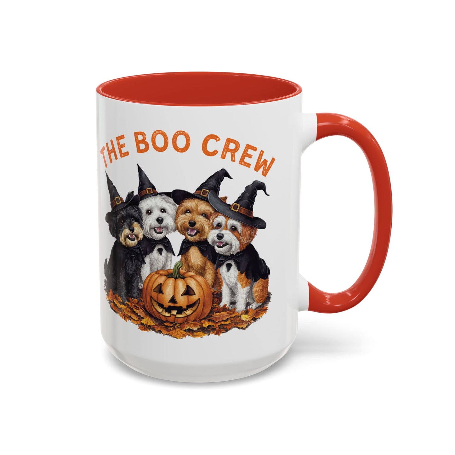 The Boo Crew Halloween Dog Mug | Adorable Dog Pack with Witch Hats | Spooky Fall Coffee Mug | Halloween Gift for Dog Lovers