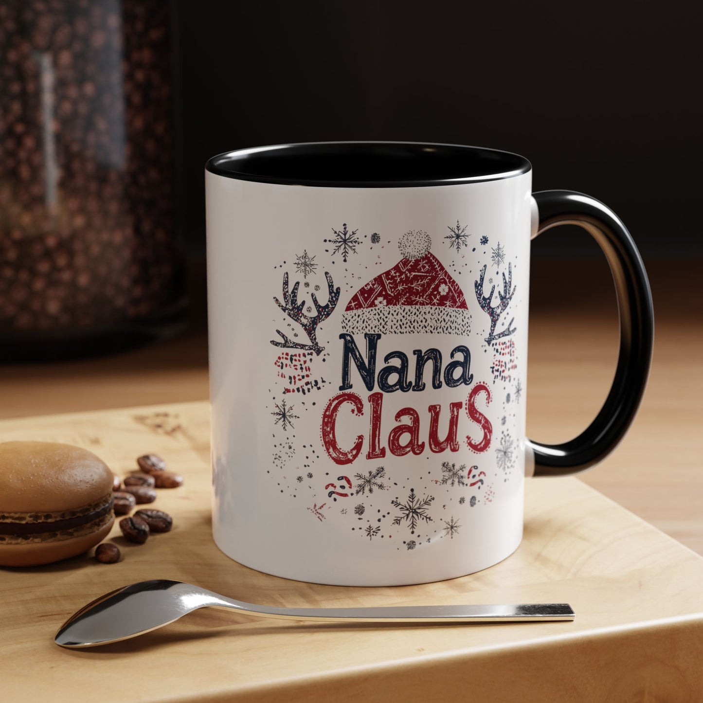 Nana Claus Ceramic Mug - Fun and Festive Christmas Design - Perfect for Grandmas Who Love the Holidays