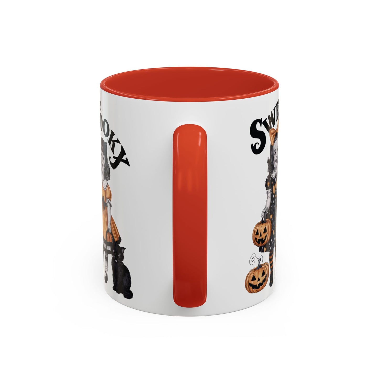 Sweet & Spooky Halloween Mug | Vintage Doll and Pumpkin Design | Cute Halloween Coffee Mug | Fall Drinkware | Trick or Treat Gift