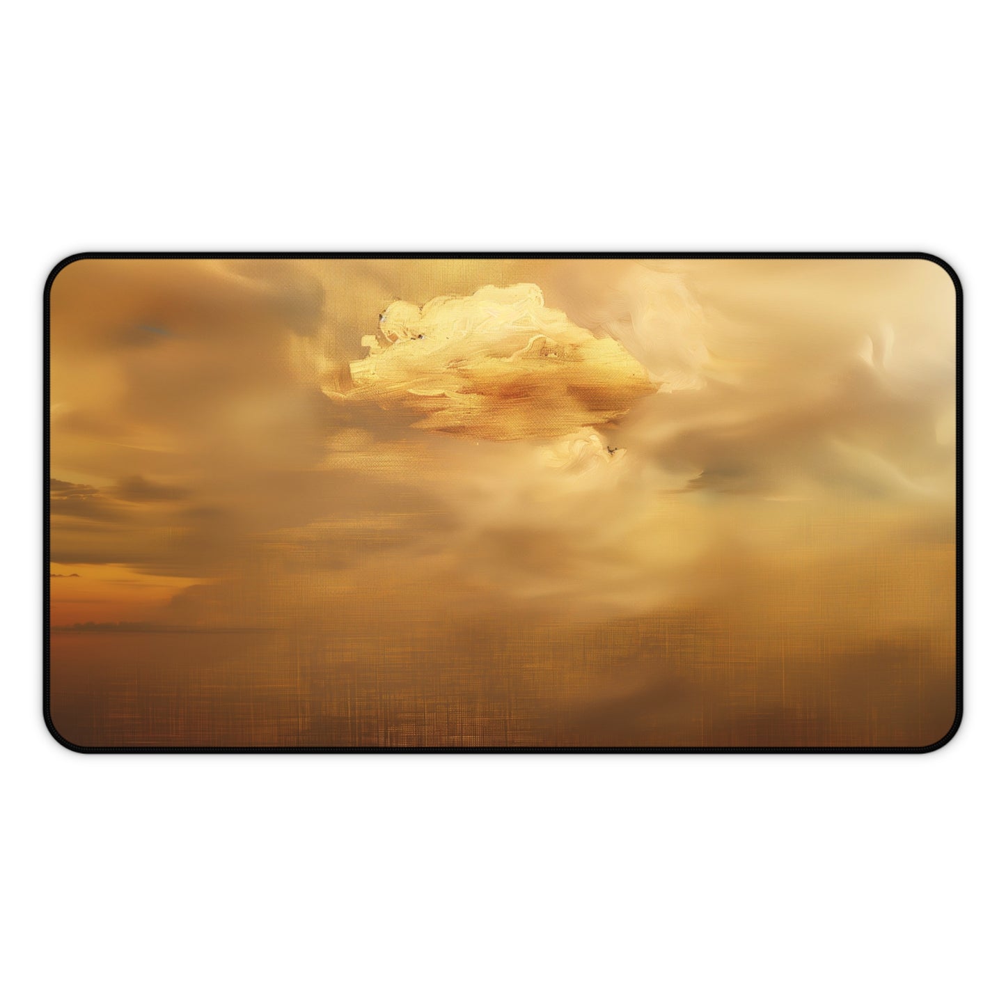 Golden Sky Computer Desk Mat | Ethereal Cloudscape Mouse Pad | Anti-Slip Neoprene Desk Mat for Home Office | 3 Sizes Available