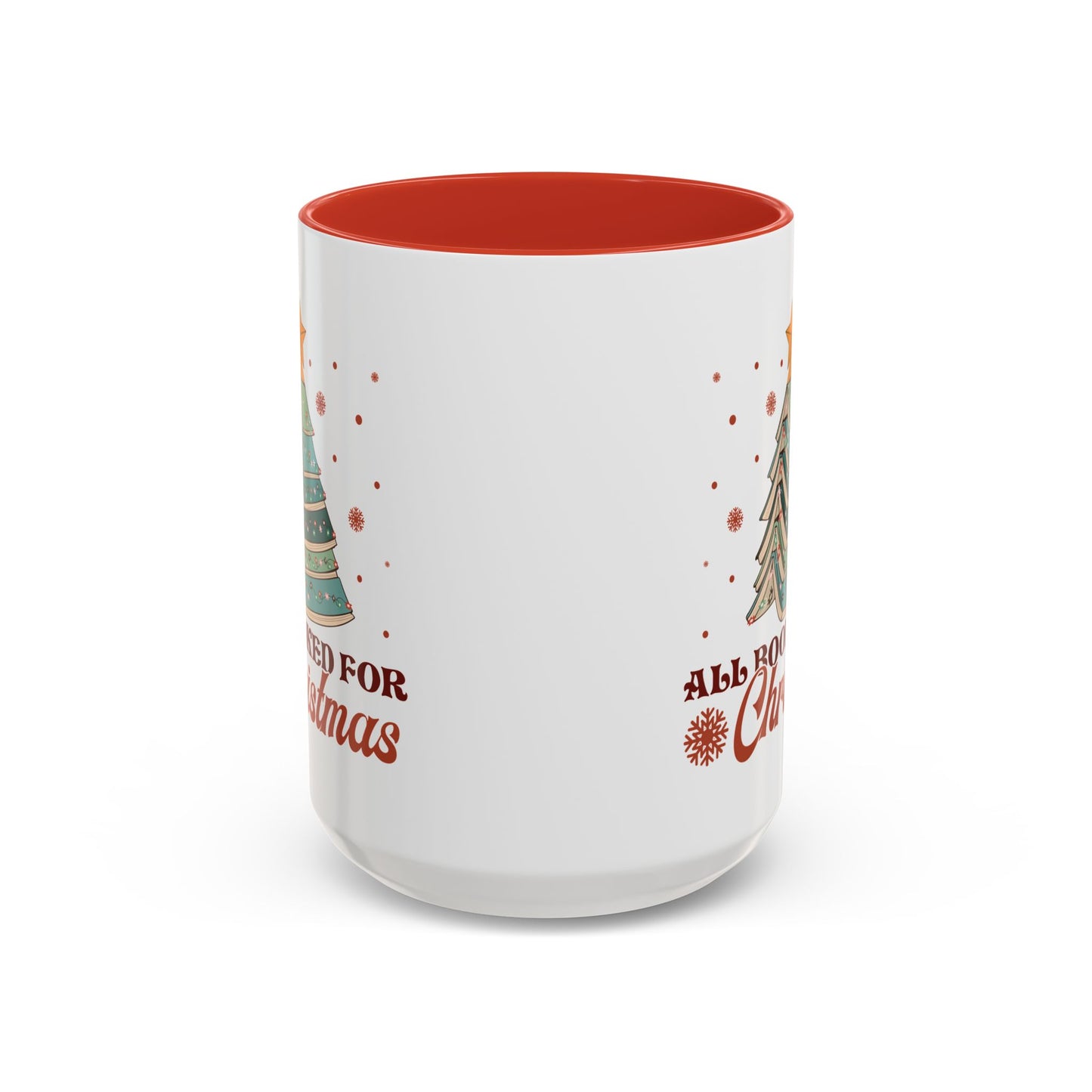 All Booked for Christmas Mug - Festive Book Lovers Christmas Tree Design - Perfect for Readers