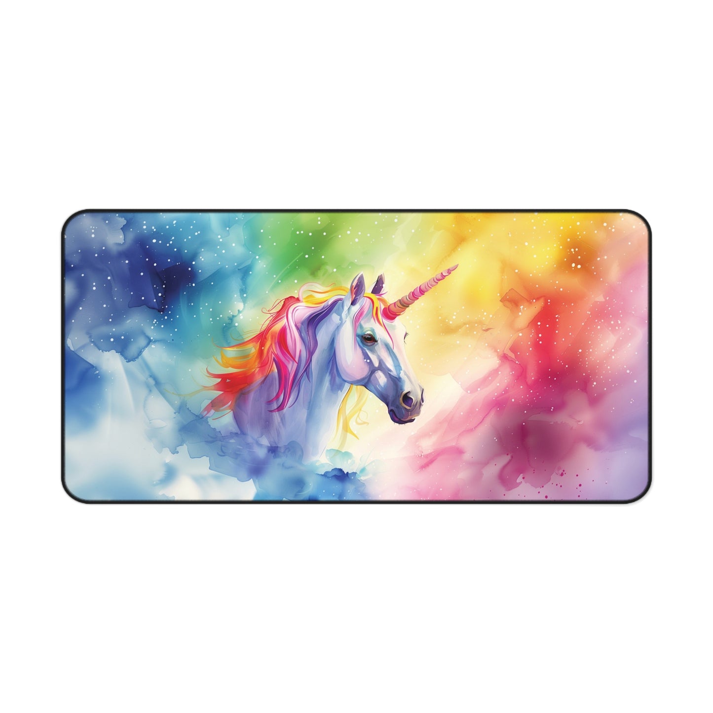 Rainbow Unicorn Desk Mat | Neoprene | Anti-Slip | 3 Sizes | Whimsical Office Decor