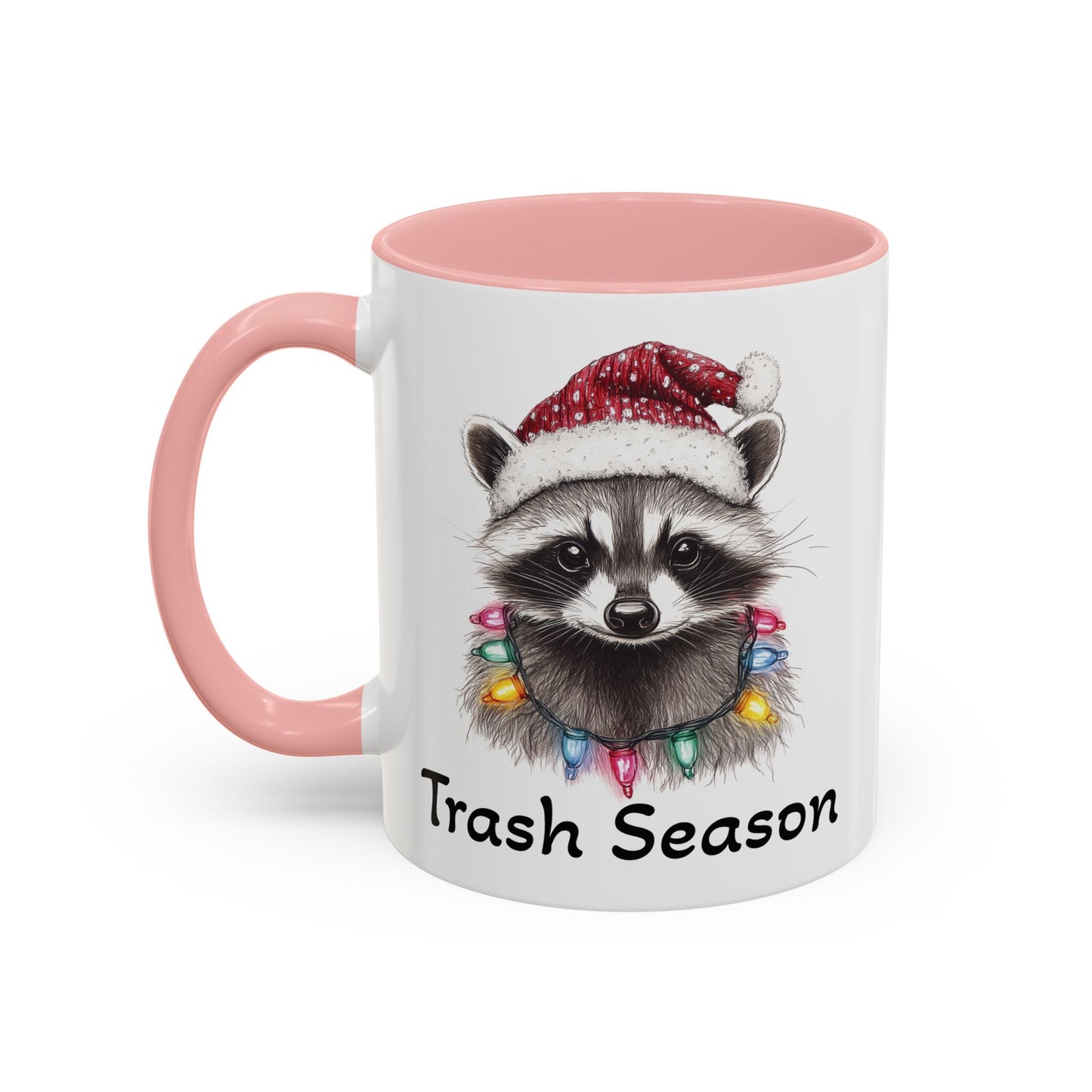 Trash Season Cute Racoon Ceramic Mug - Funny Christmas Raccoon Design - Perfect for Holiday Humor