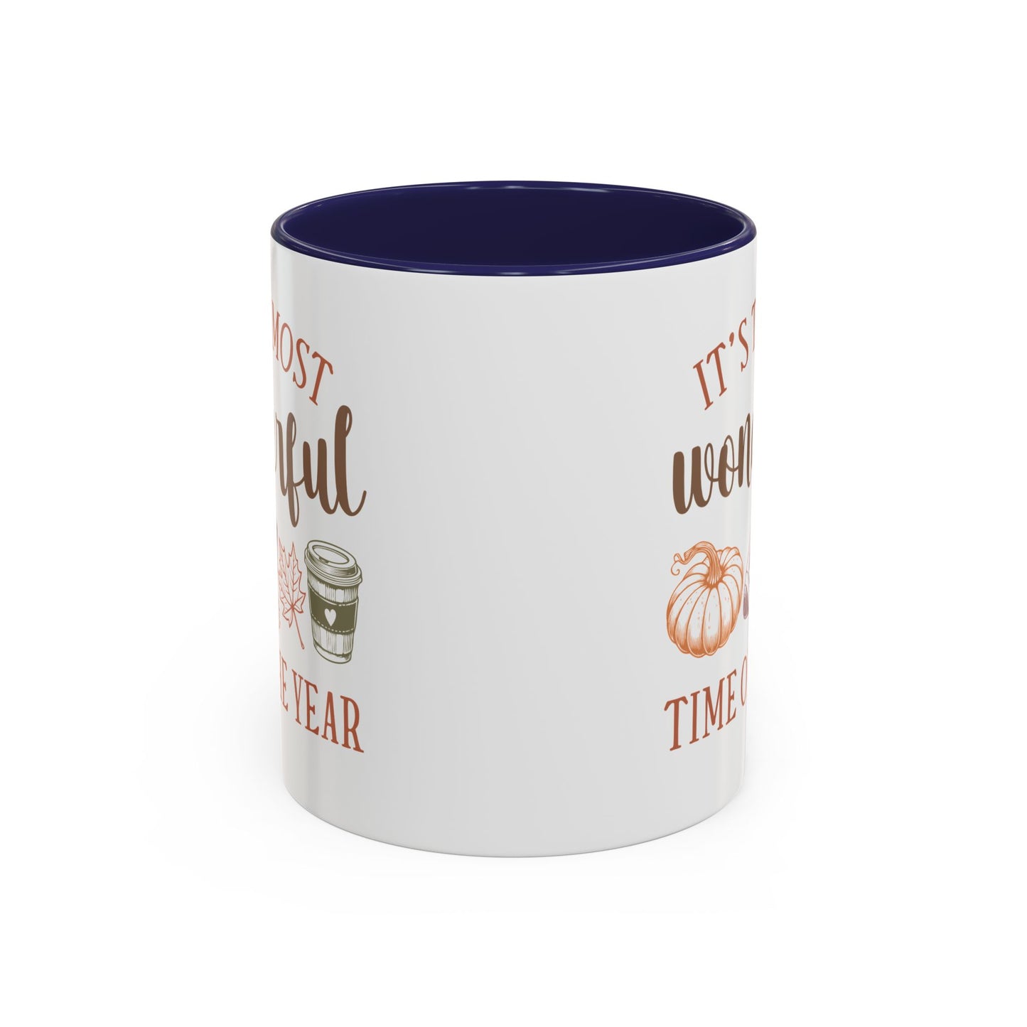 Most Wonderful Time of the Year Fall Mug | 11oz and 15oz Ceramic Coffee Cup | Autumn, Football & Pumpkin Design