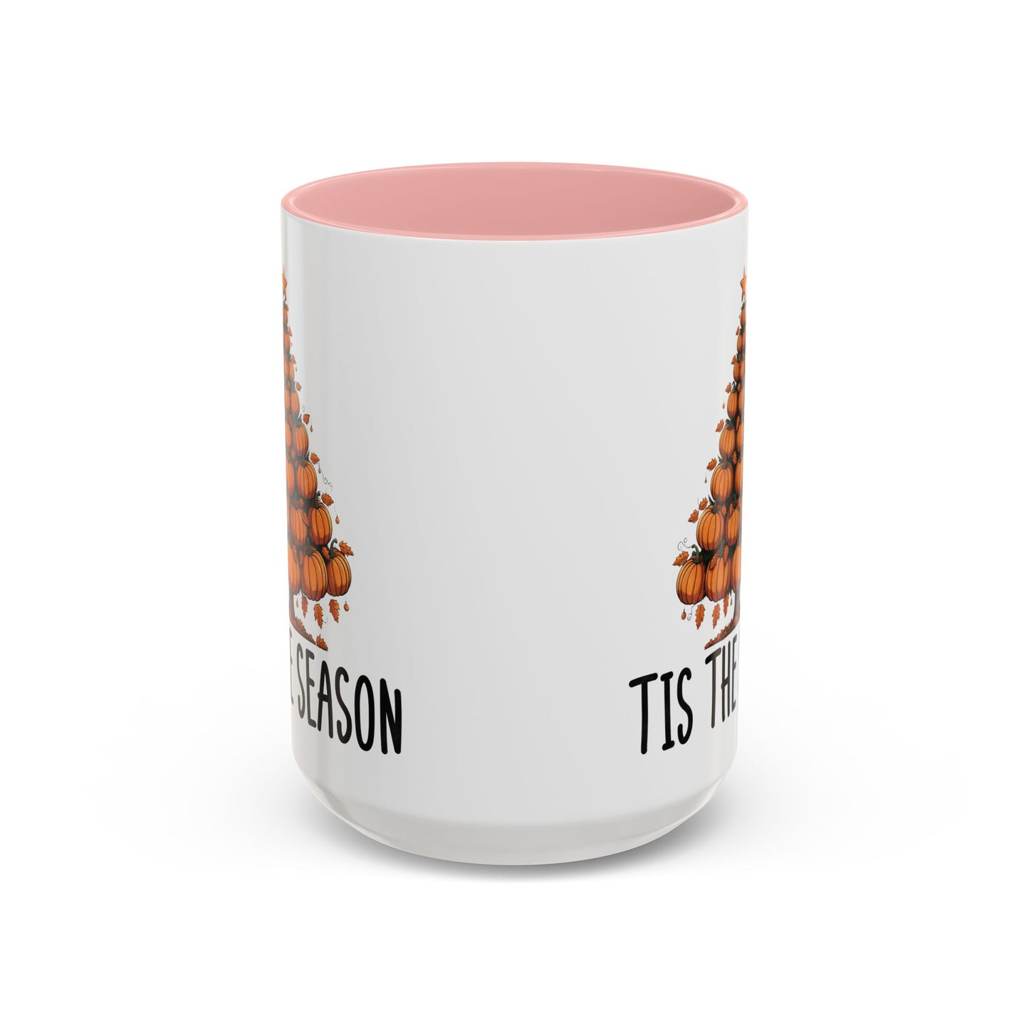 Tis the Season Pumpkin Tree Mug | 11oz and 15oz Ceramic Coffee Cup | Festive Fall & Holiday Design