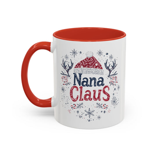 Nana Claus Ceramic Mug - Fun and Festive Christmas Design - Perfect for Grandmas Who Love the Holidays