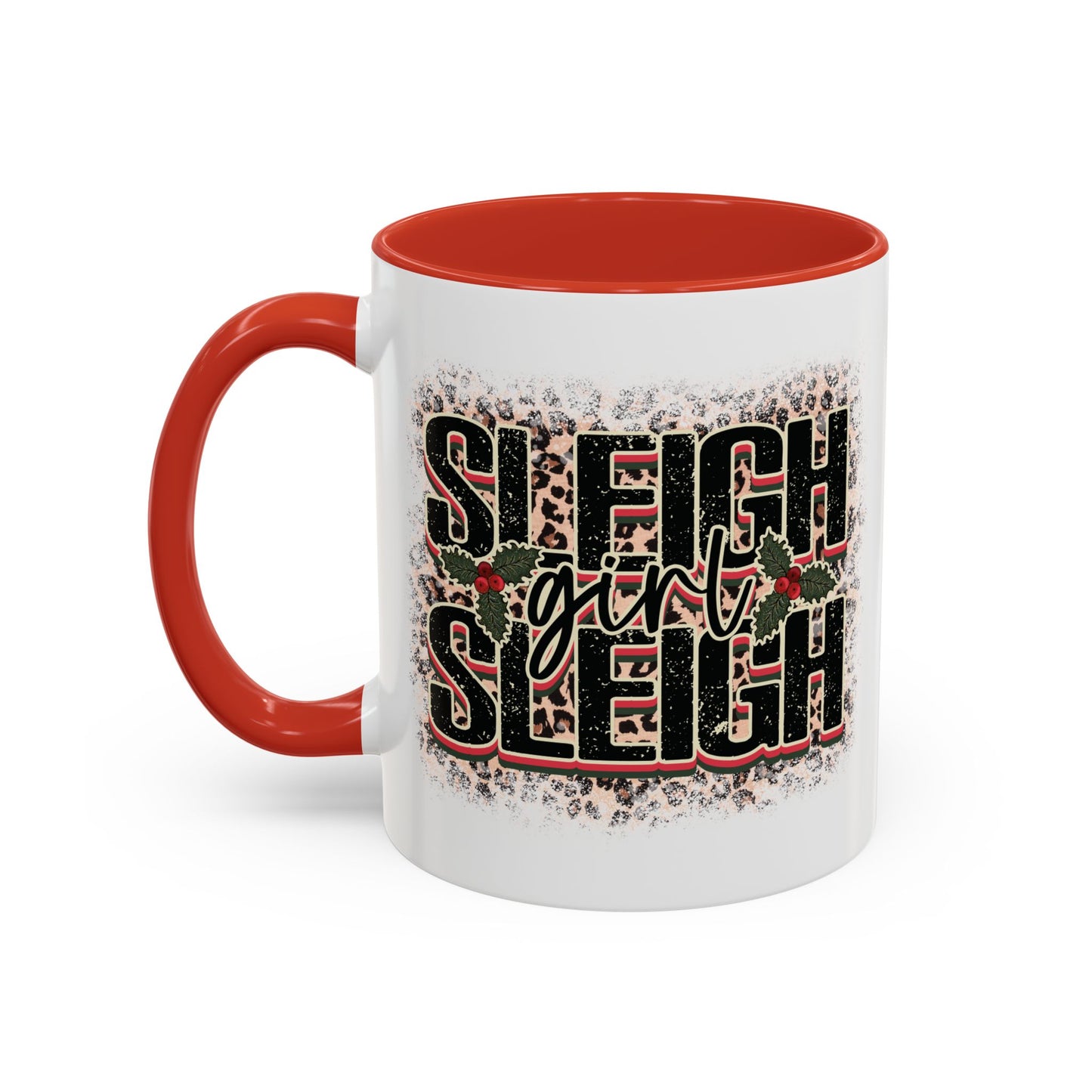 Sleigh Girl Sleigh Mug - Festive Leopard Print Christmas Design - Perfect for Fashionable Holiday Cheer