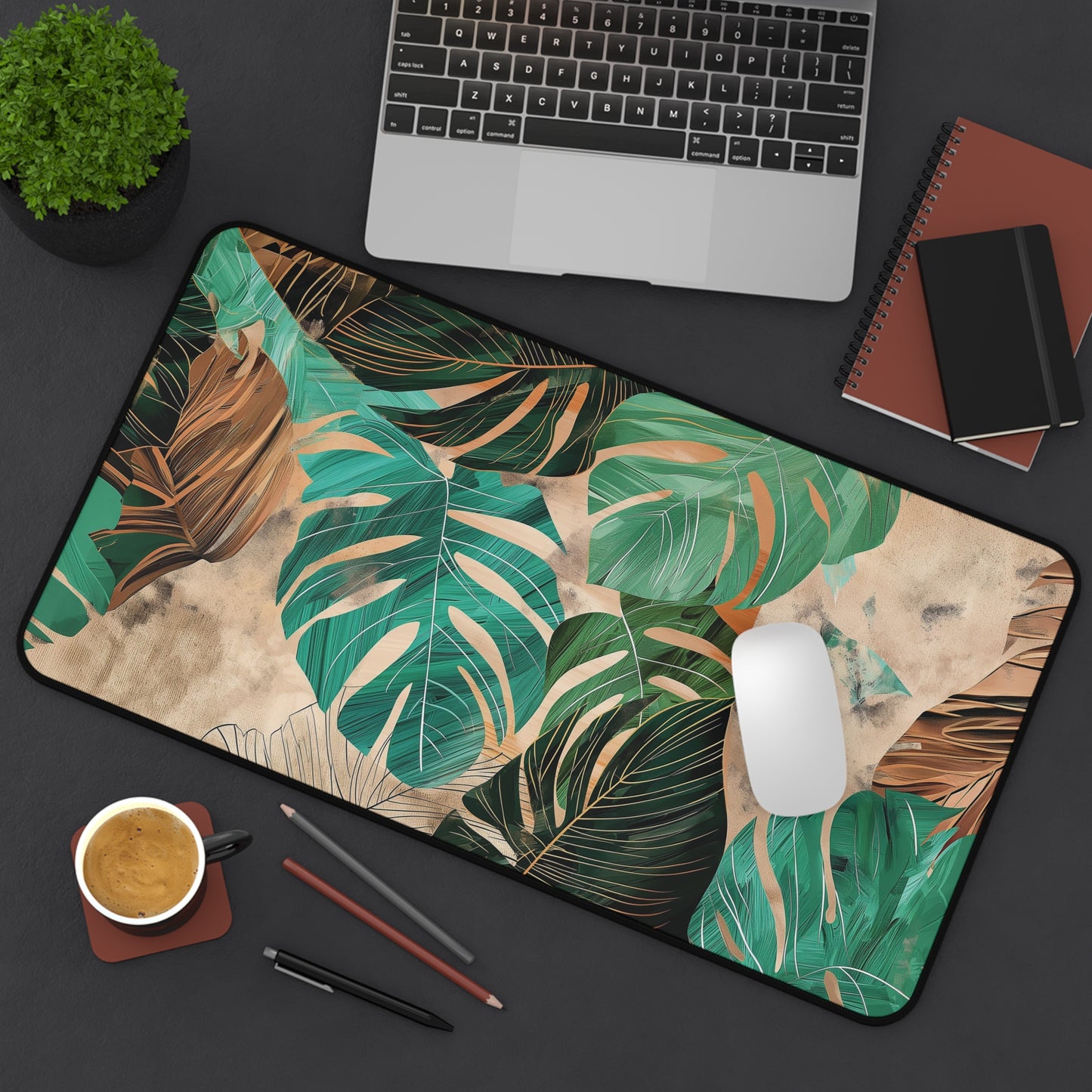 Tropical Leaf Art Mousepad, Gaming Mousepad, Large Mousepad, Keyboard Mouse Mat, Desk Pad for Work Game Home XL 3 Sizes