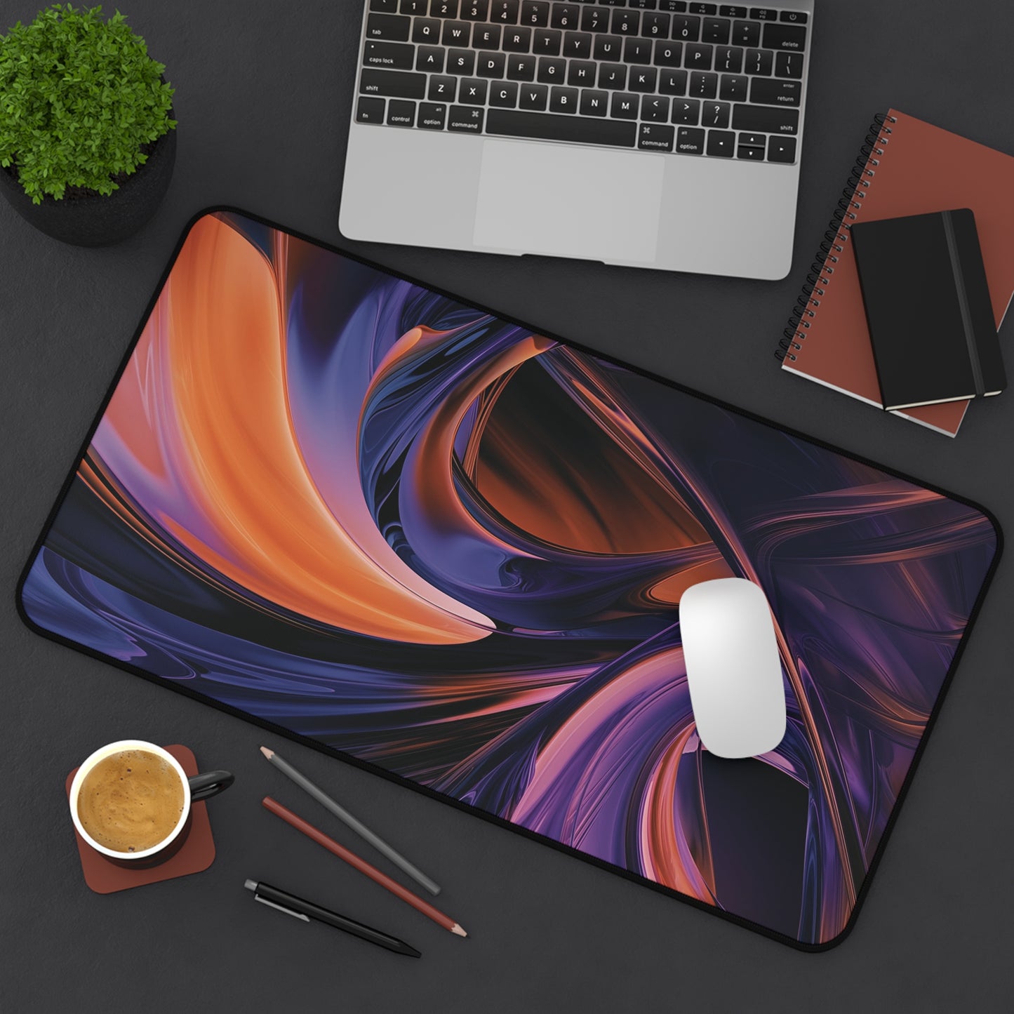 Modern Abstract Desk Mat | Artistic Neoprene Mouse Pad | Anti-Slip Office Desk Mat | 3 Sizes Available