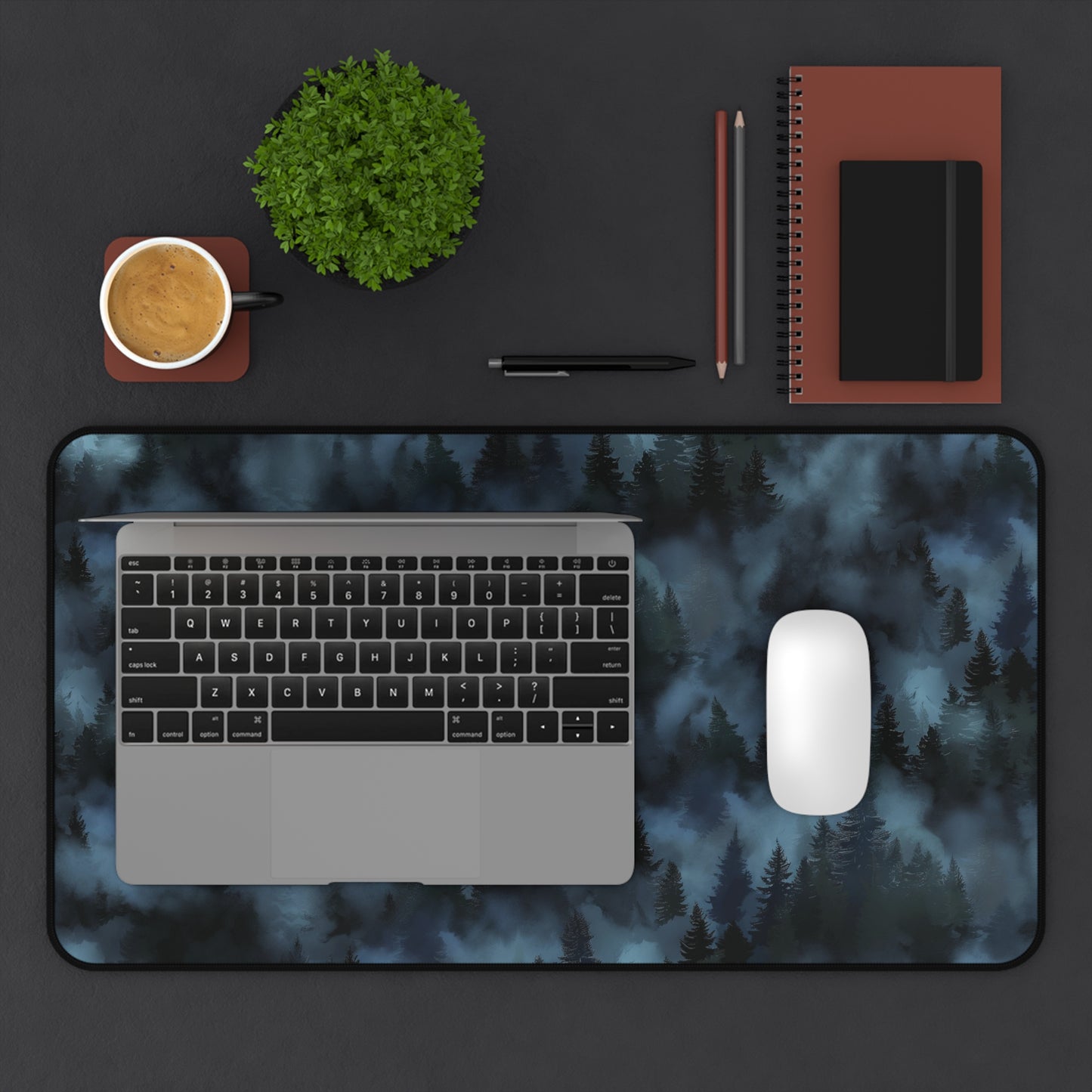 Mystical Forest Desk Mat | Neoprene Mouse Pad | Nature-Inspired Office Desk Mat | Anti-Slip | 3 Sizes Available