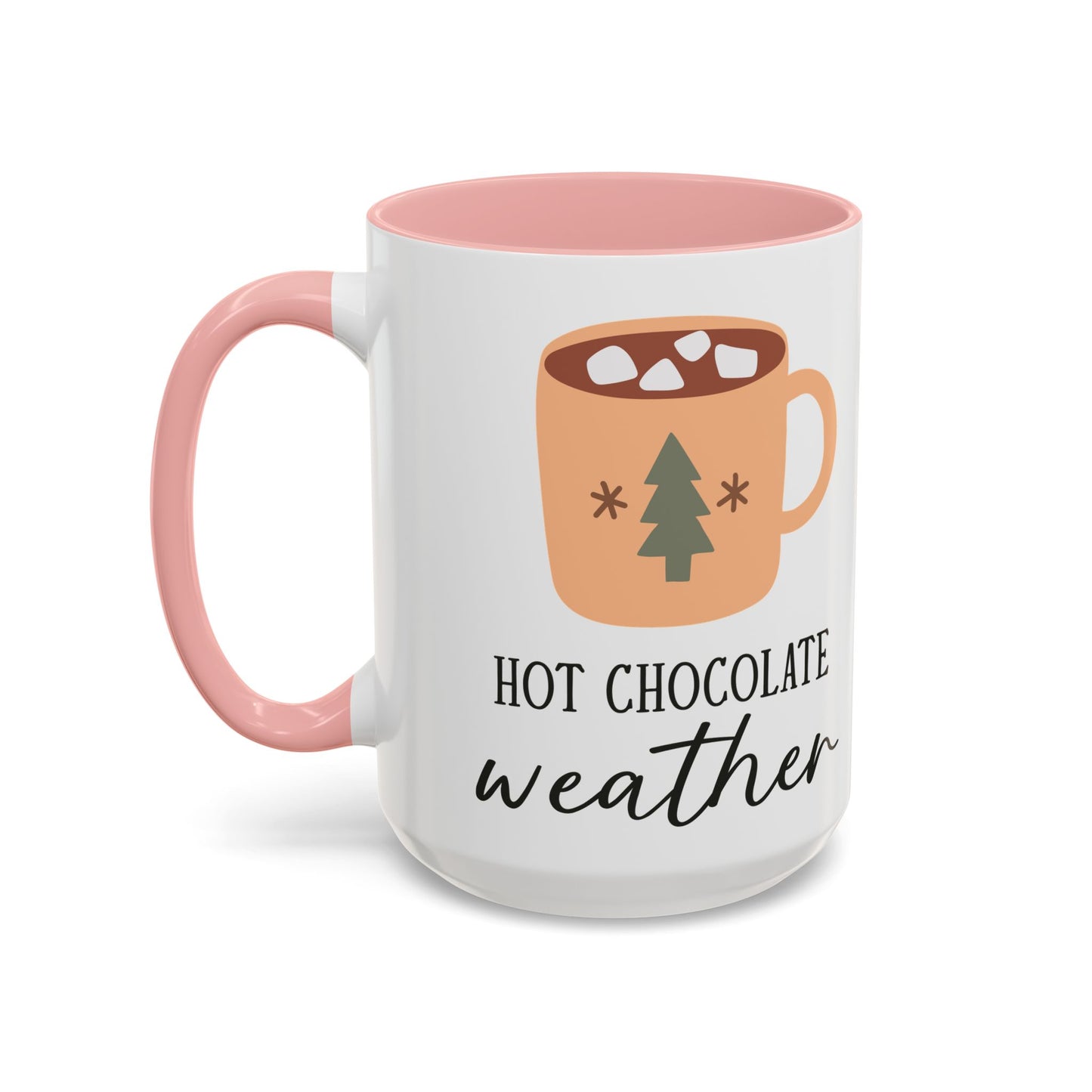 Hot Chocolate Weather Mug | Cozy Winter Drinkware | Minimalist Holiday Mug | Christmas Coffee Mug