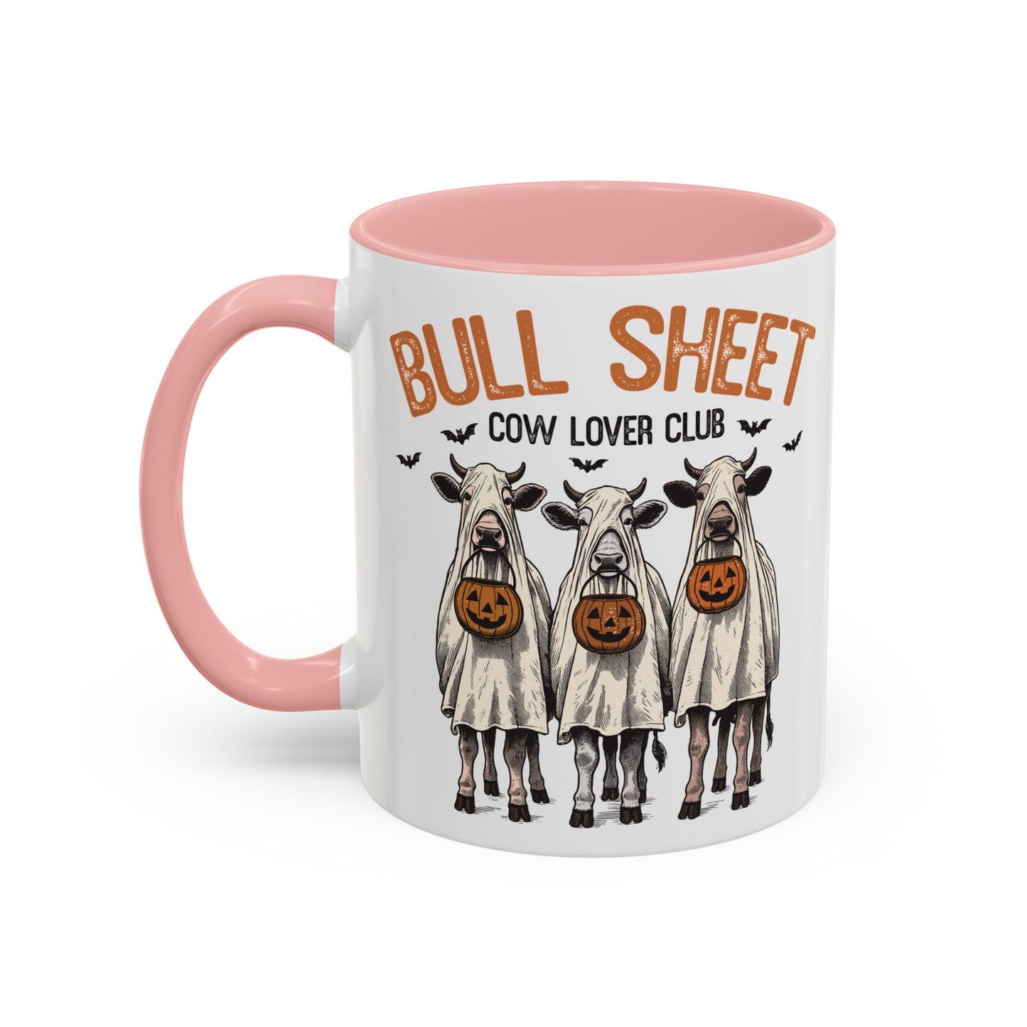 Bull Sheet Cow Lover Club Mug | Halloween Cow Design | Funny Ghost Cows Coffee Cup