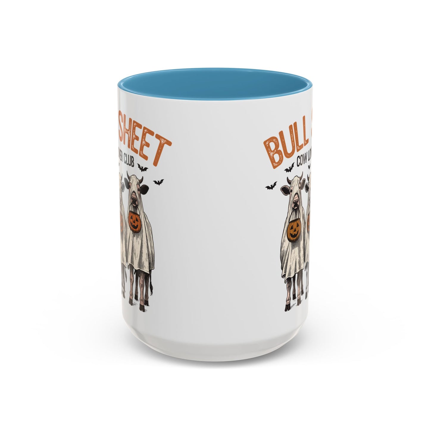 Bull Sheet Cow Lover Club Mug | Halloween Cow Design | Funny Ghost Cows Coffee Cup