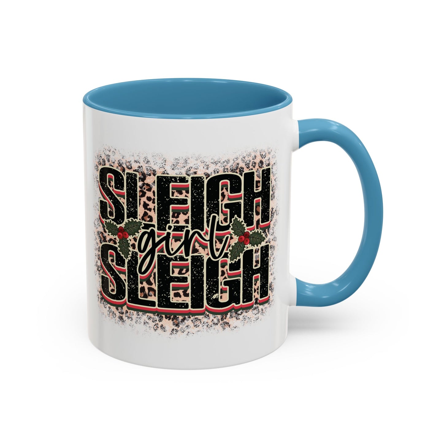 Sleigh Girl Sleigh Mug - Festive Leopard Print Christmas Design - Perfect for Fashionable Holiday Cheer