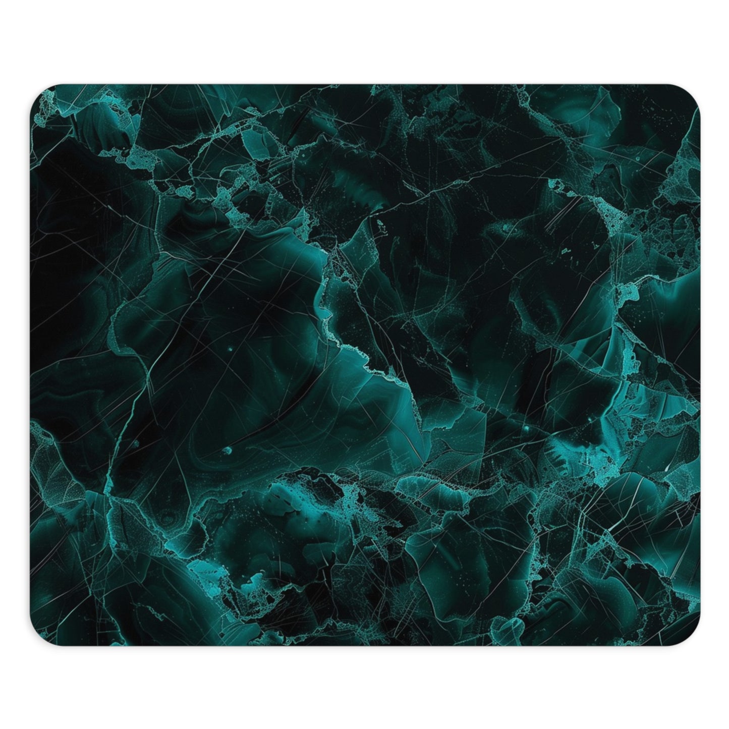 Elegant Dark Marble Design Personalized Mouse Pad - Custom Round or Rectangle Neoprene Mousepad with Non-Slip Rubber Bottom