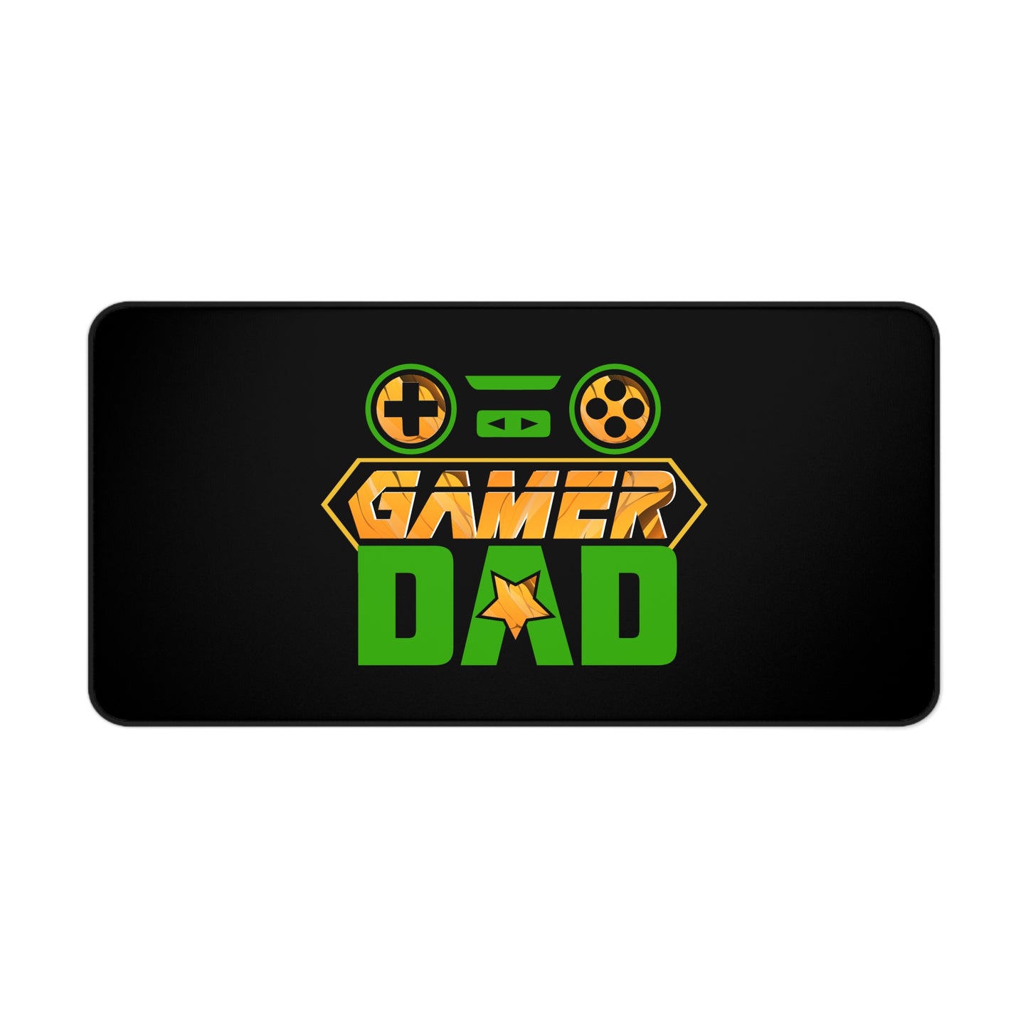 Gamer Dad Desk Mat - Customizable Neoprene Anti-Slip Mouse Pad - Fun Office Decor for Dads - Available in 3 Sizes Daddy Gifts Fathers Day