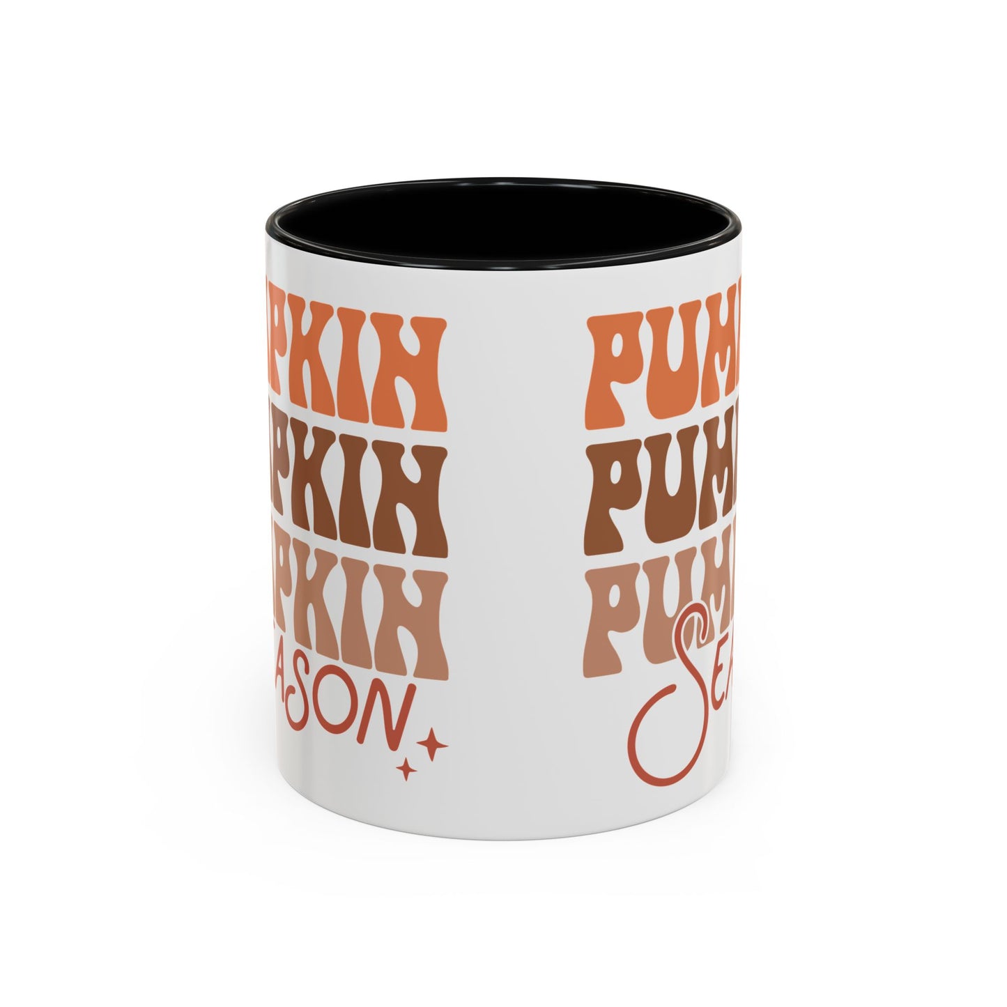 Pumpkin Season Ceramic Mug - 11oz/15oz Fall Coffee Cup | Cozy Autumn Gift | 5 Color Options | Retro Pumpkin Design Mug