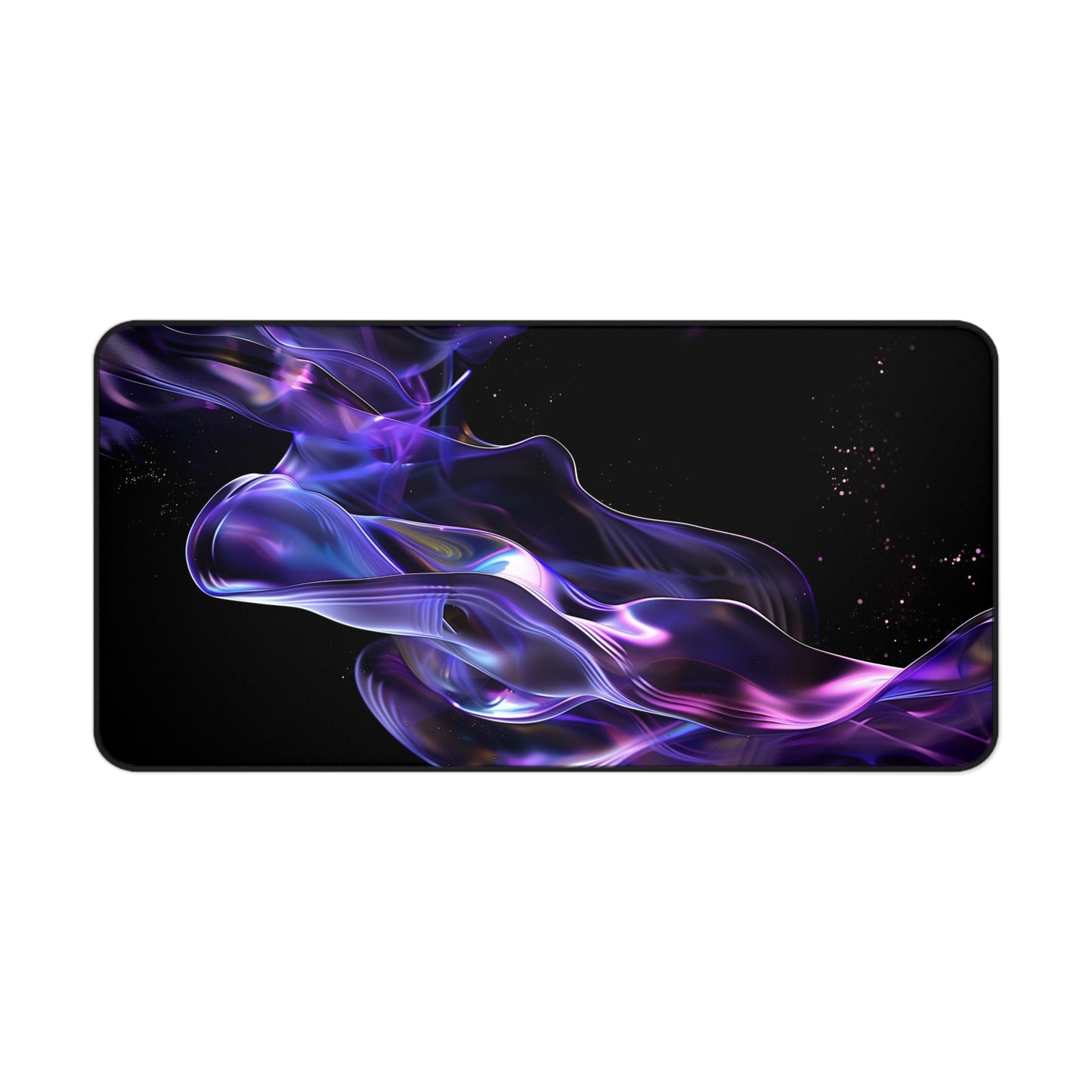 Cosmic Wave Computer Desk Mat | Abstract Neon Mouse Pad | Anti-Slip Neoprene Desk Mat for Home Office | 3 Sizes Available