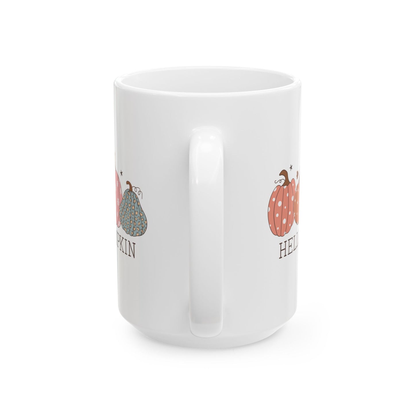 Hello Pumpkin Ceramic Mug - Cute Fall Pumpkin Design - Perfect for Autumn Lovers