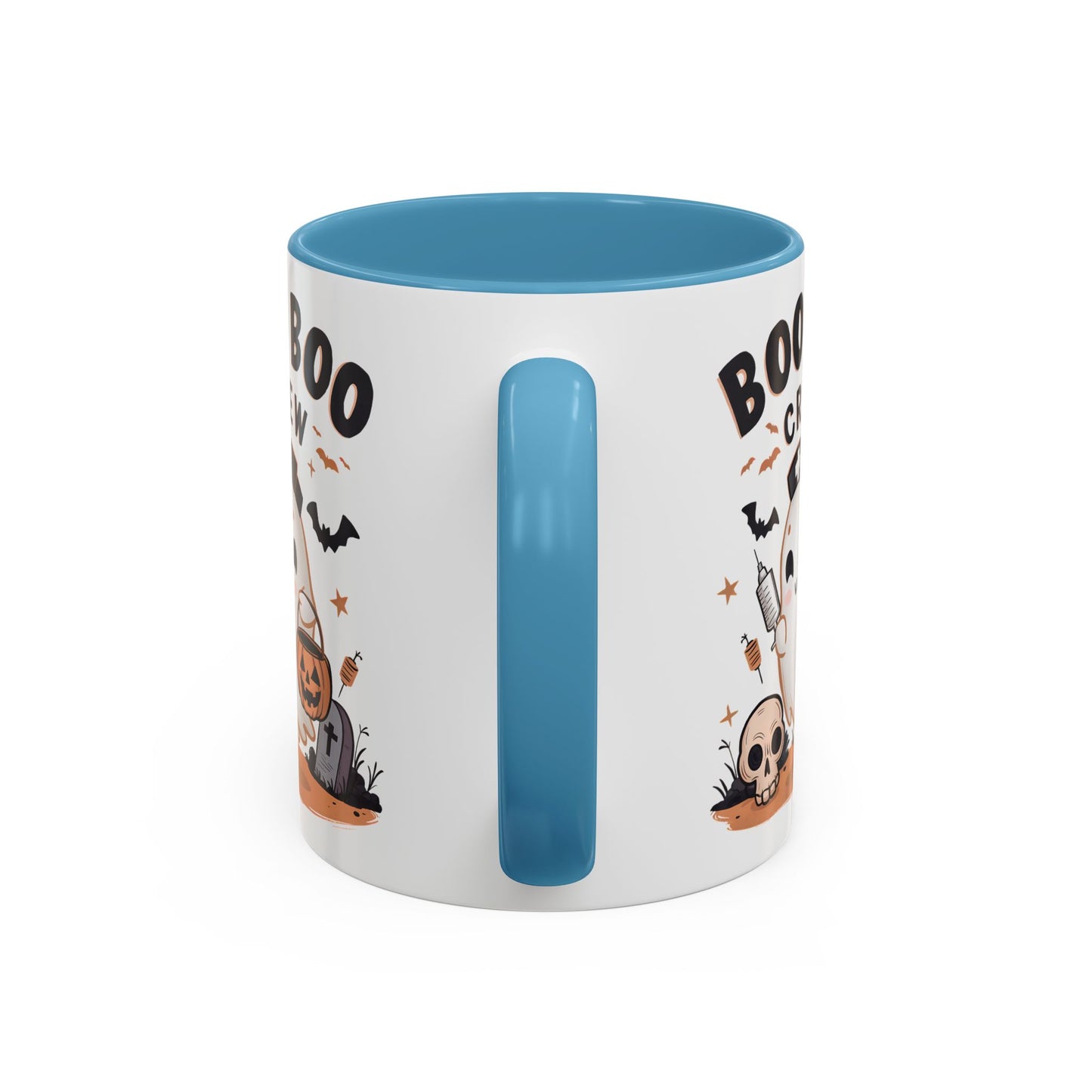 Boo Boo Crew Halloween Mug | Cute Ghost Nurse Design | 11oz and 15oz Ceramic Coffee Cup