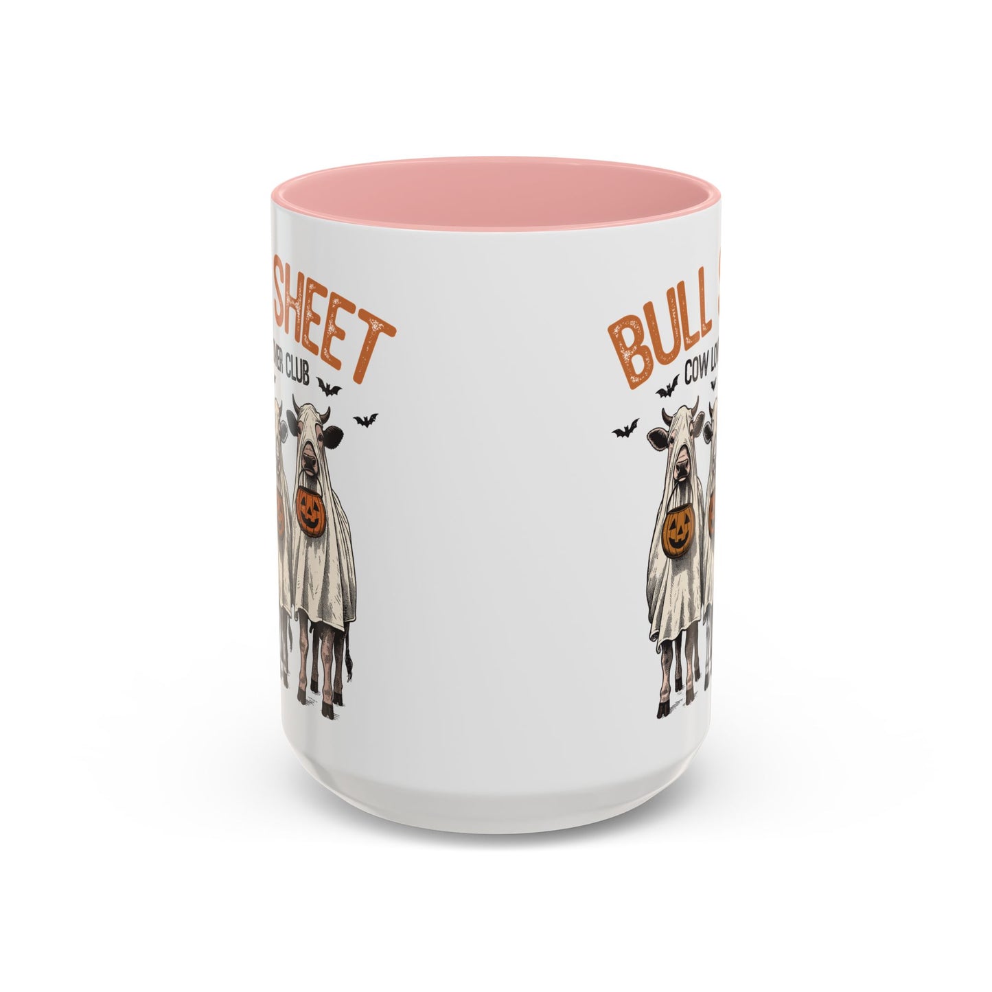 Bull Sheet Cow Lover Club Mug | Halloween Cow Design | Funny Ghost Cows Coffee Cup