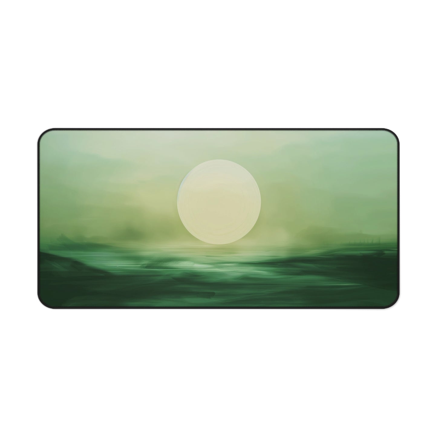 Green Horizon Desk Mat | Minimalist Abstract Anti-Slip | 3 Sizes | Office Decor