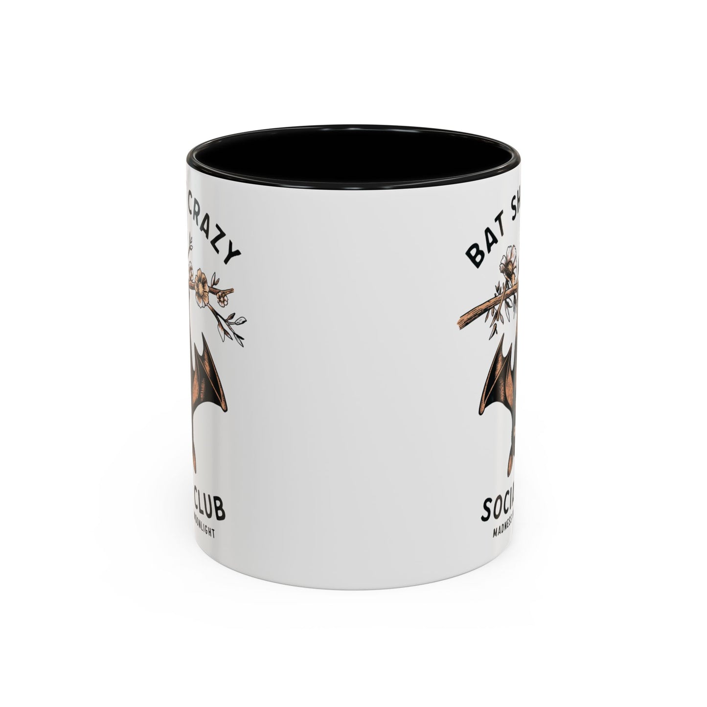 Bat Crazy Social Club Mug | Quirky Bat Design | Halloween Coffee Mug | Funny Halloween Drinkware