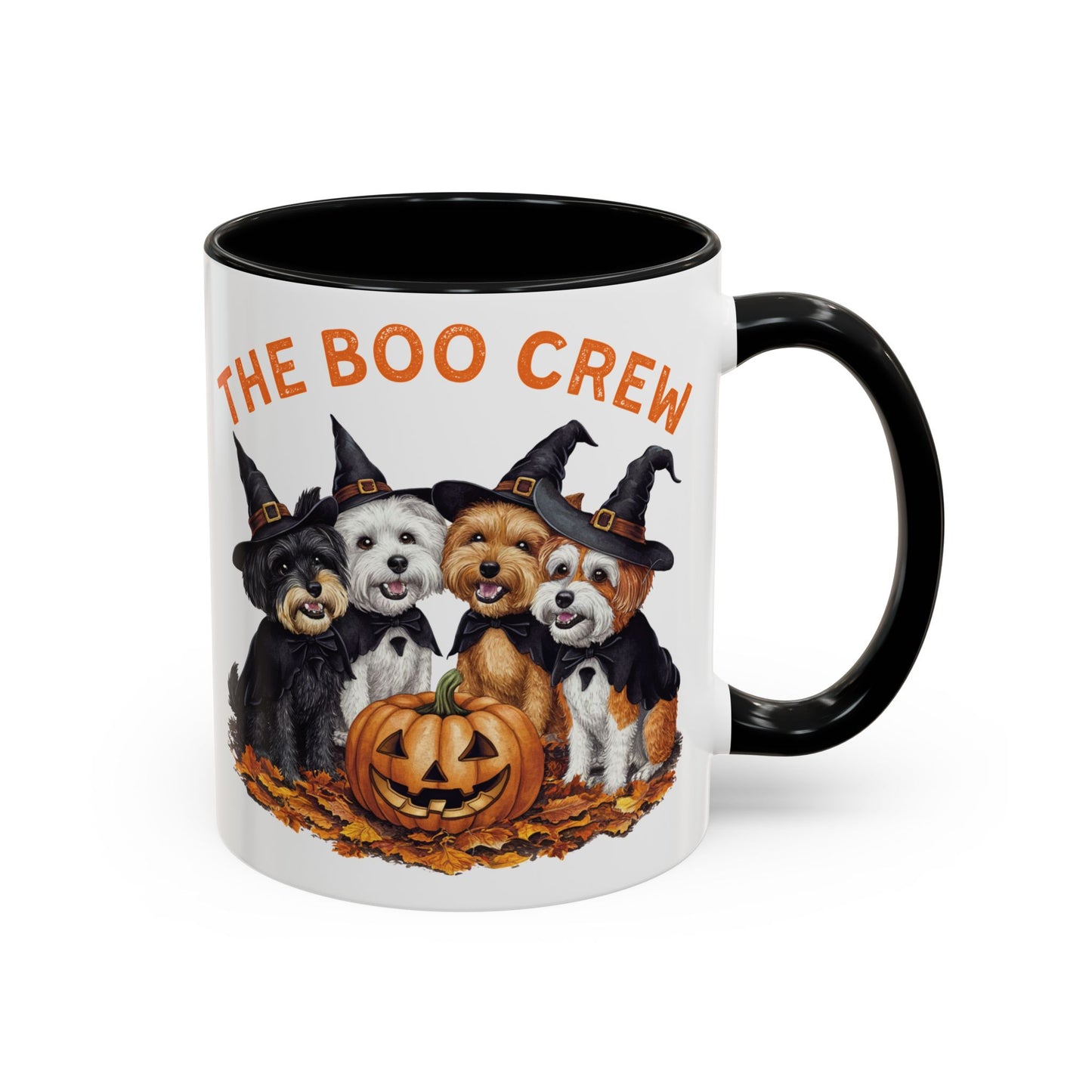 The Boo Crew Halloween Dog Mug | Adorable Dog Pack with Witch Hats | Spooky Fall Coffee Mug | Halloween Gift for Dog Lovers