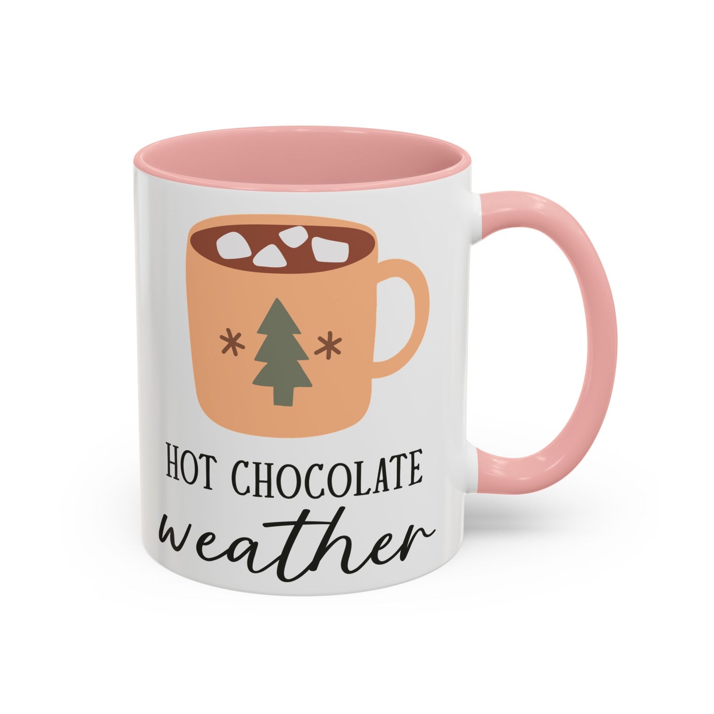 Hot Chocolate Weather Mug | Cozy Winter Drinkware | Minimalist Holiday Mug | Christmas Coffee Mug