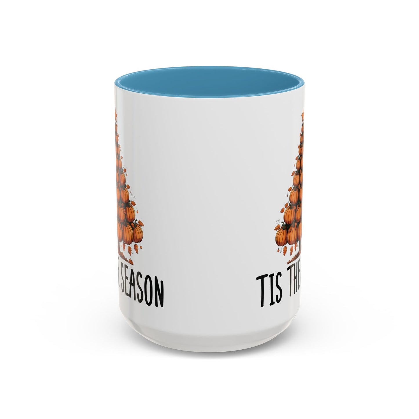 Tis the Season Pumpkin Tree Mug | 11oz and 15oz Ceramic Coffee Cup | Festive Fall & Holiday Design