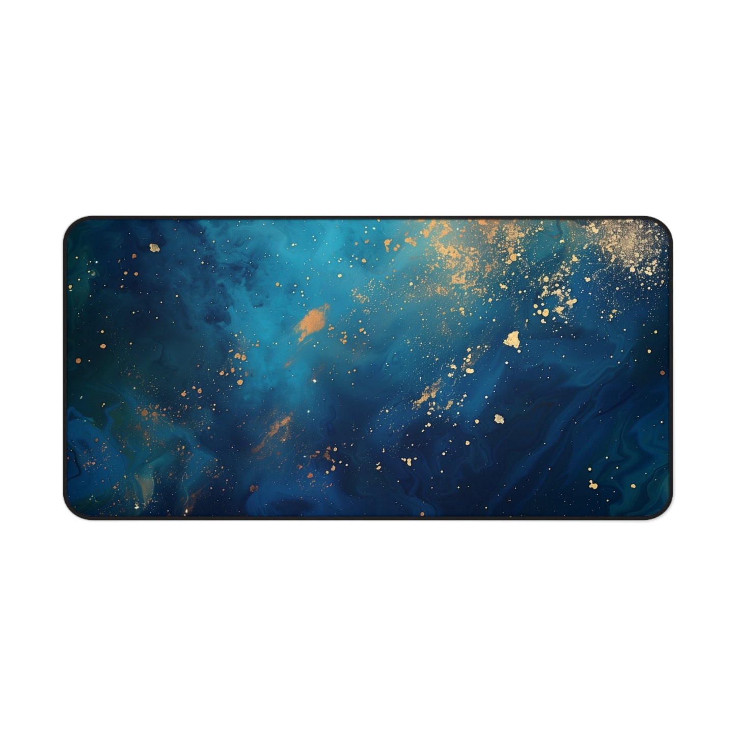 Starry Night Computer Desk Mat | Abstract Cosmic Mouse Pad | Anti-Slip Neoprene Desk Mat for Home Office | 3 Sizes Available