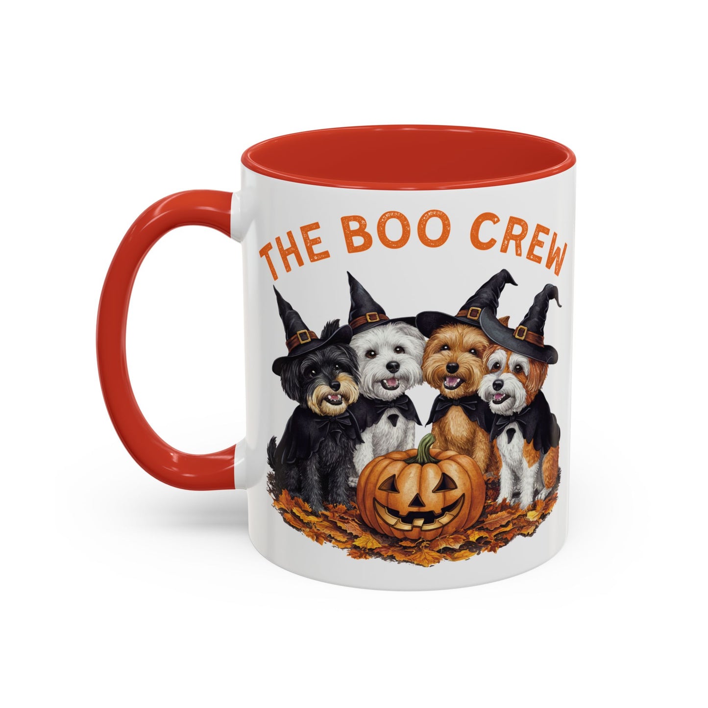 The Boo Crew Halloween Dog Mug | Adorable Dog Pack with Witch Hats | Spooky Fall Coffee Mug | Halloween Gift for Dog Lovers