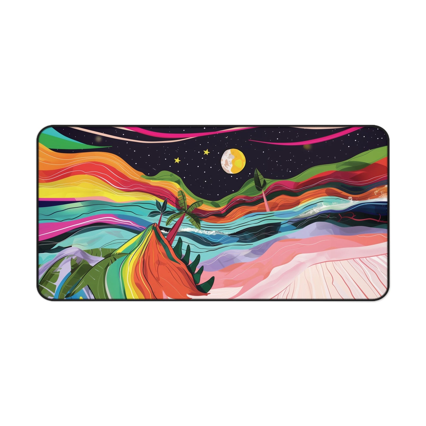 Colorful Landscape Desk Mat | Gaming Mouse Pad | Neoprene | Anti-Slip | 3 Sizes Available