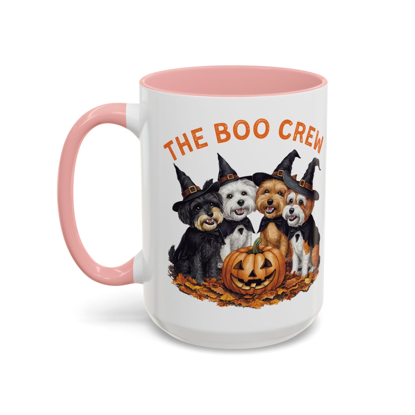 The Boo Crew Halloween Dog Mug | Adorable Dog Pack with Witch Hats | Spooky Fall Coffee Mug | Halloween Gift for Dog Lovers