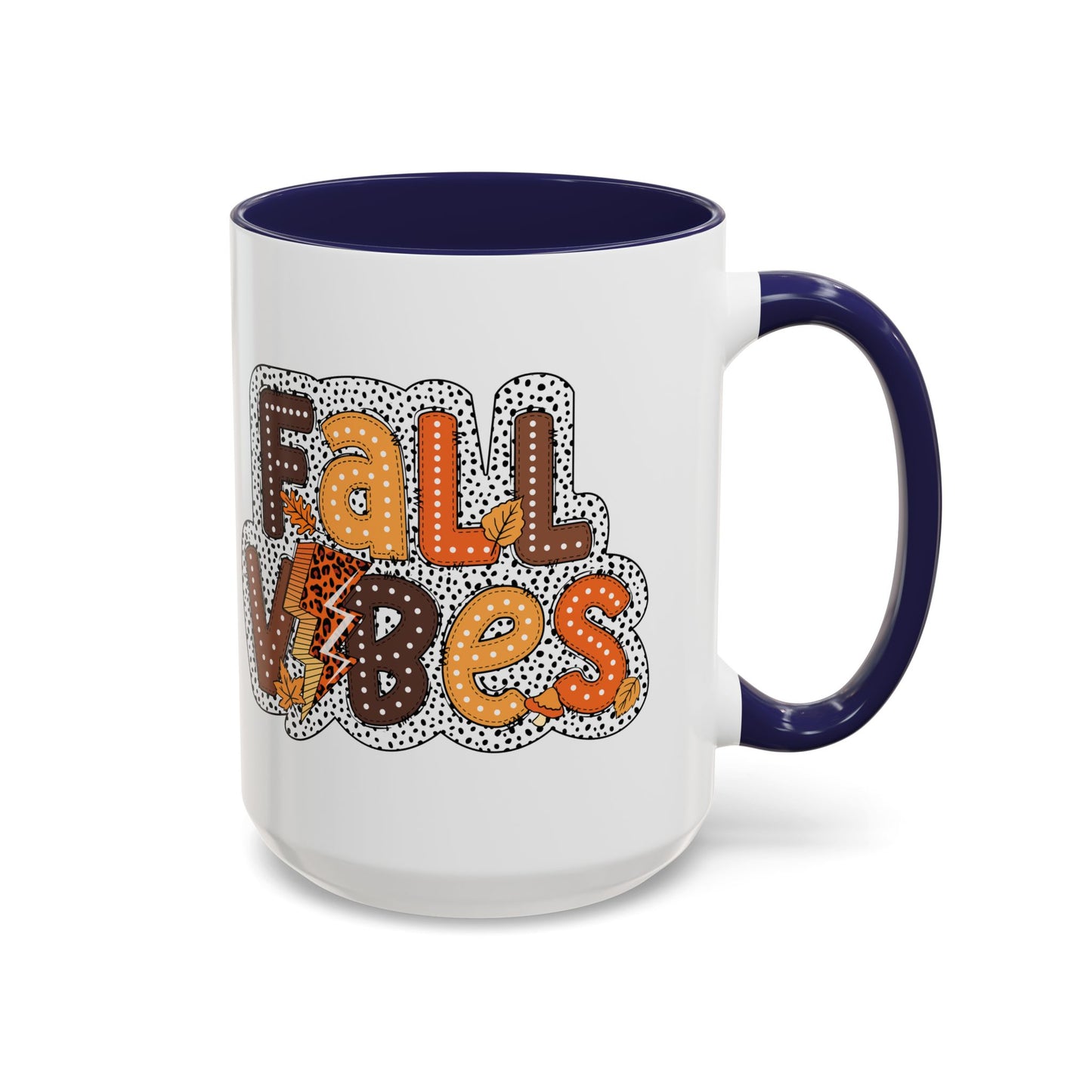 Fall Vibes Autumn Mug | 11oz and 15oz Ceramic Coffee Cup | Cozy and Colorful Fall Design