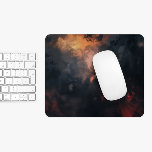 Dark Firestorm Design Personalized Mouse Pad - Custom Round or Rectangle Neoprene Mousepad with Non-Slip Rubber Bottom