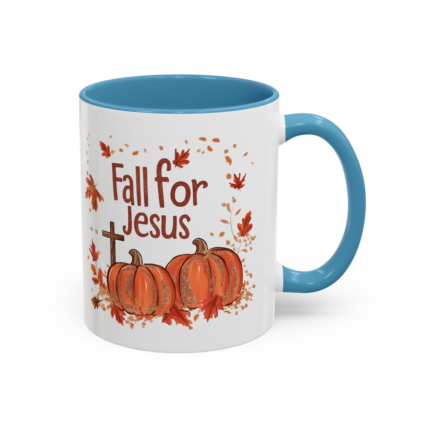 Fall for Jesus Ceramic Mug - Faith-Inspired Autumn Pumpkin Design - Perfect for Fall and Spiritual Reflection