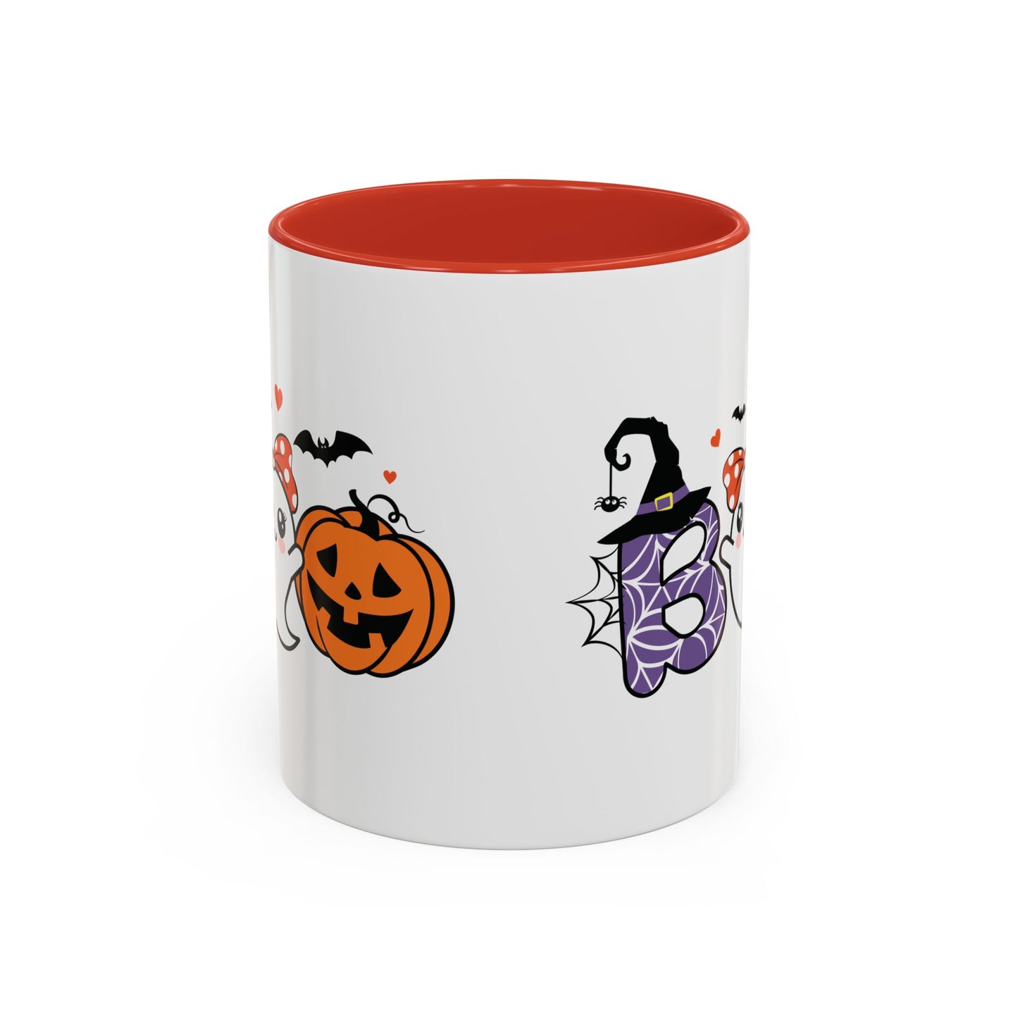 Cute Boo Halloween Mug | 11oz and 15oz Ceramic Coffee Cup | Adorable Ghost, Pumpkin and Witch Hat Design