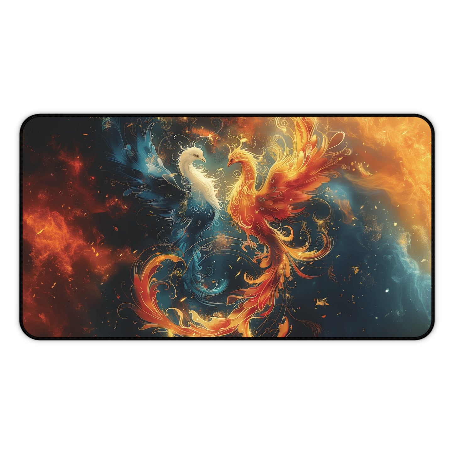 Phoenix Fire and Ice Mousepad, Gaming Mousepad, Large Mousepad, Keyboard Mouse Mat, Desk Pad for Work Game Home XL 3 Sizes