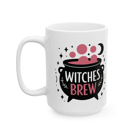 Witches Brew Ceramic Mug - Cute Halloween Cauldron Design - Perfect for Spooky Season