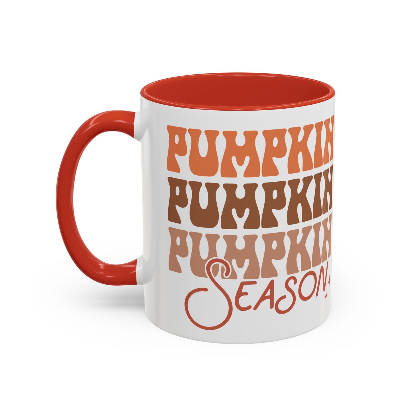 Pumpkin Season Ceramic Mug - 11oz/15oz Fall Coffee Cup | Cozy Autumn Gift | 5 Color Options | Retro Pumpkin Design Mug