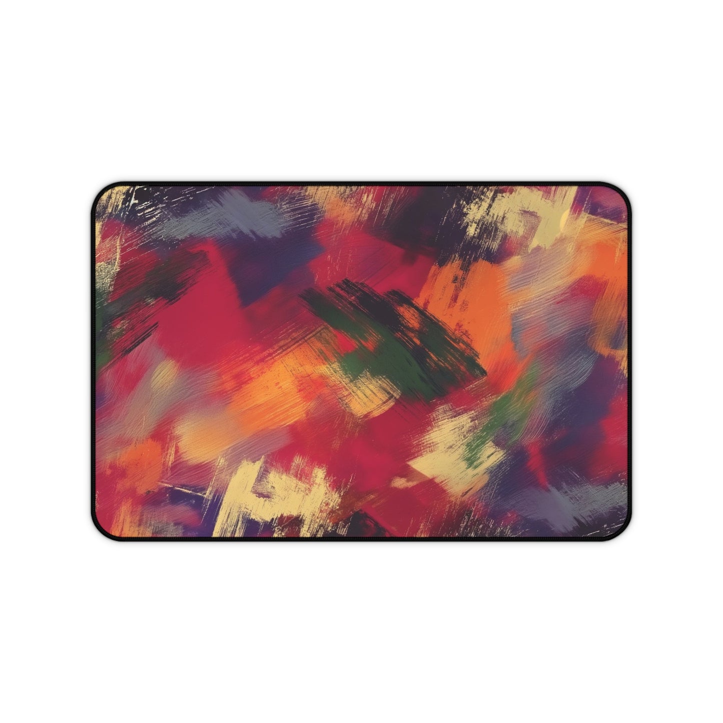 Color Splash Desk Mat | Bold Abstract Neoprene Mouse Pad | Vibrant Anti-Slip Office Desk Mat | 3 Sizes Available