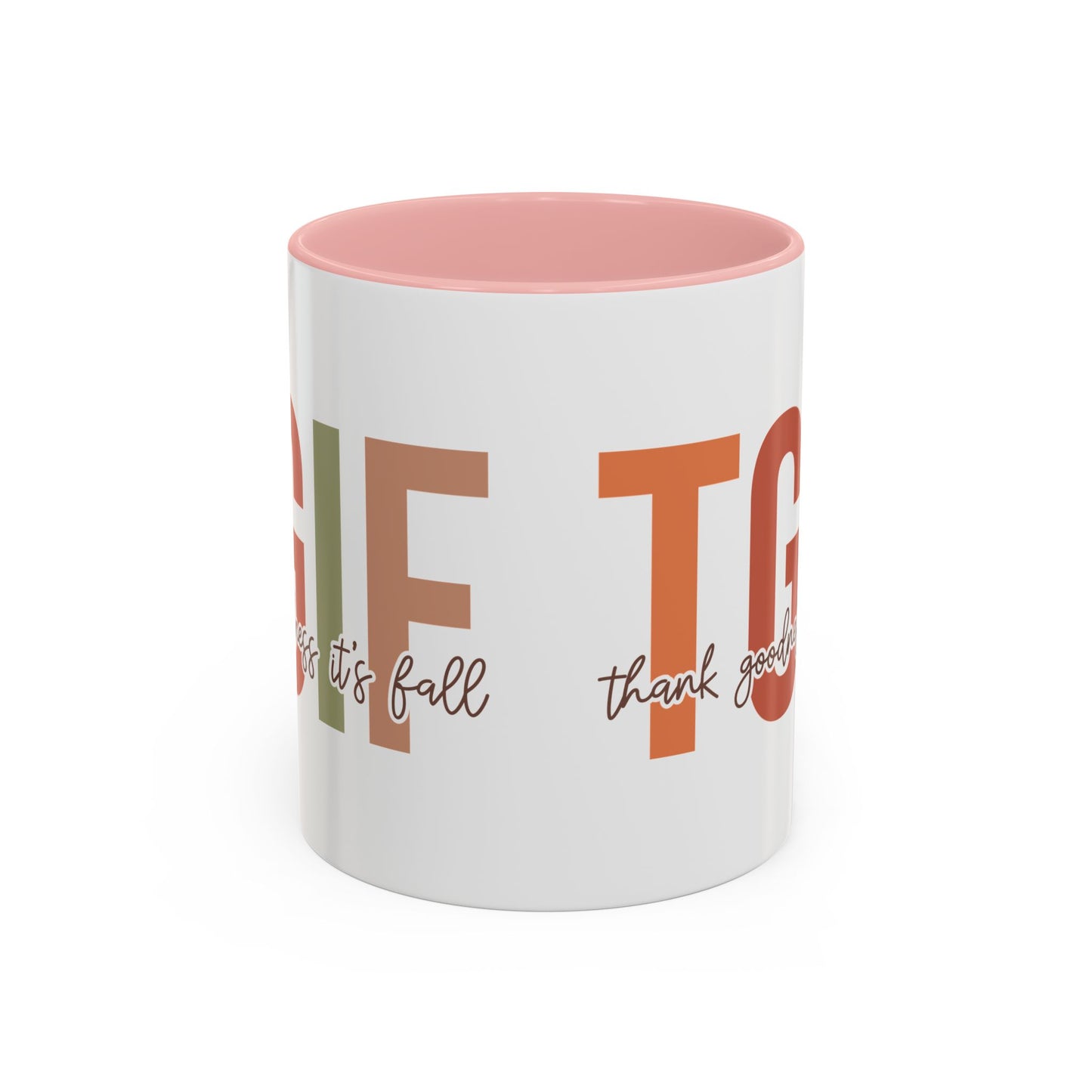 TGIF - Thank Goodness It's Fall Ceramic Mug - 11oz/15oz Autumn Coffee Cup | Cozy Fall Gift | 5 Color Options | Fall-Themed Mug