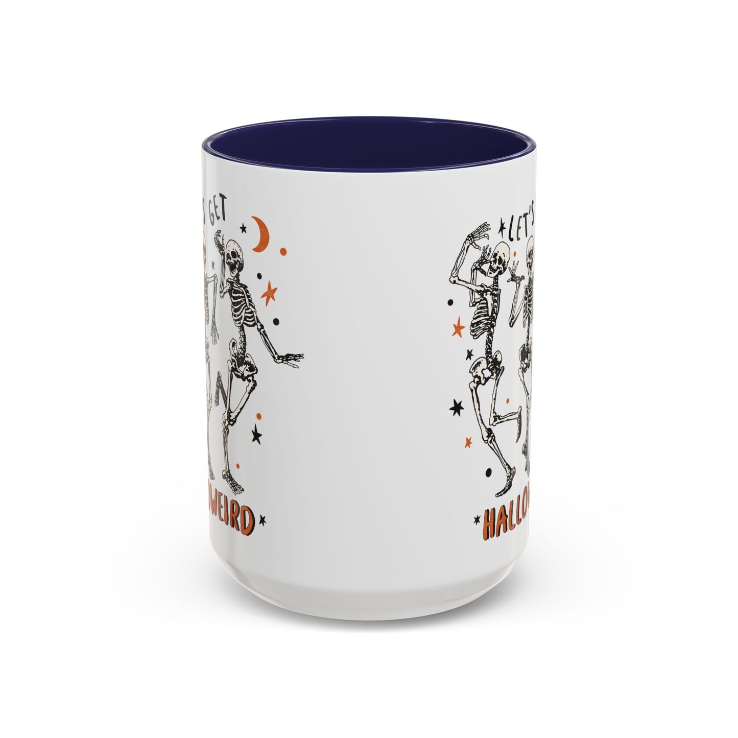 Lets Get Halloweird Halloween Mug | Dancing Skeleton Design | Funny Spooky Coffee Mug | Fall Drinkware | Unique Halloween Gift