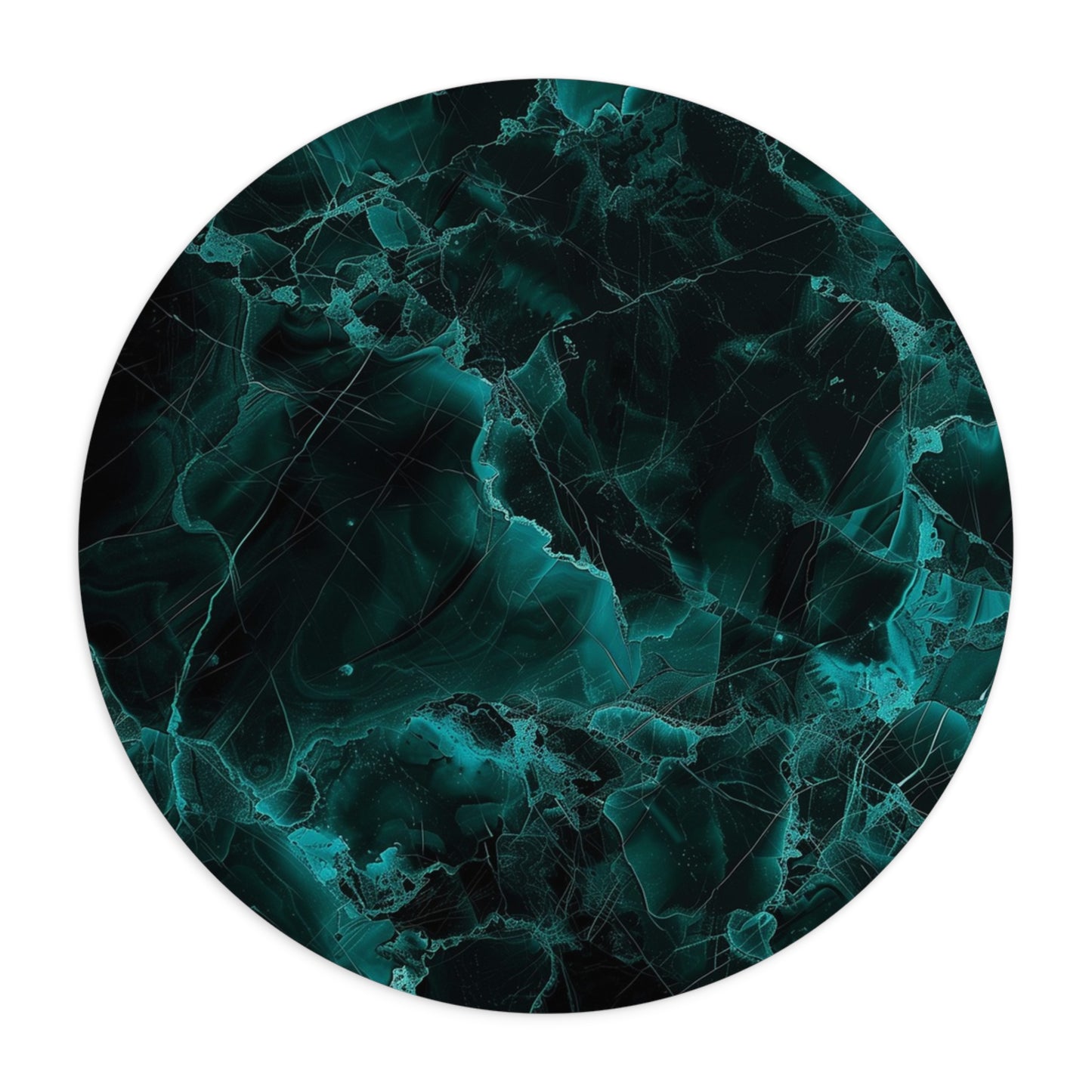 Elegant Dark Marble Design Personalized Mouse Pad - Custom Round or Rectangle Neoprene Mousepad with Non-Slip Rubber Bottom