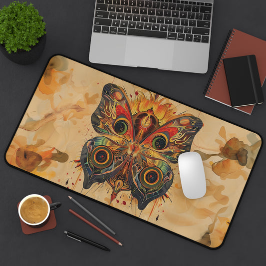 Bohemian Butterfly Desk Mat | Gaming Mouse Pad | Neoprene | Anti-Slip | 3 Sizes Available