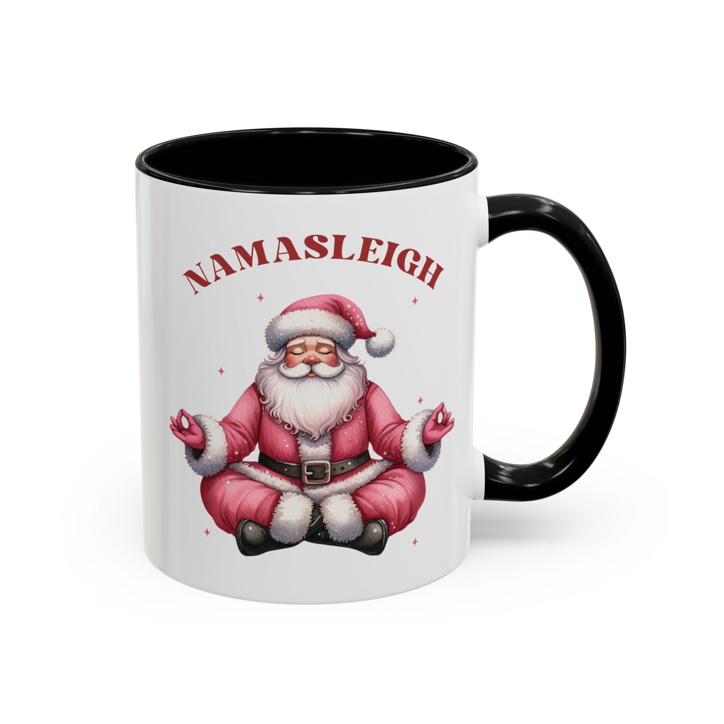 Namasleigh Santa Mug | Yoga Christmas Mug | Funny Holiday Coffee Cup