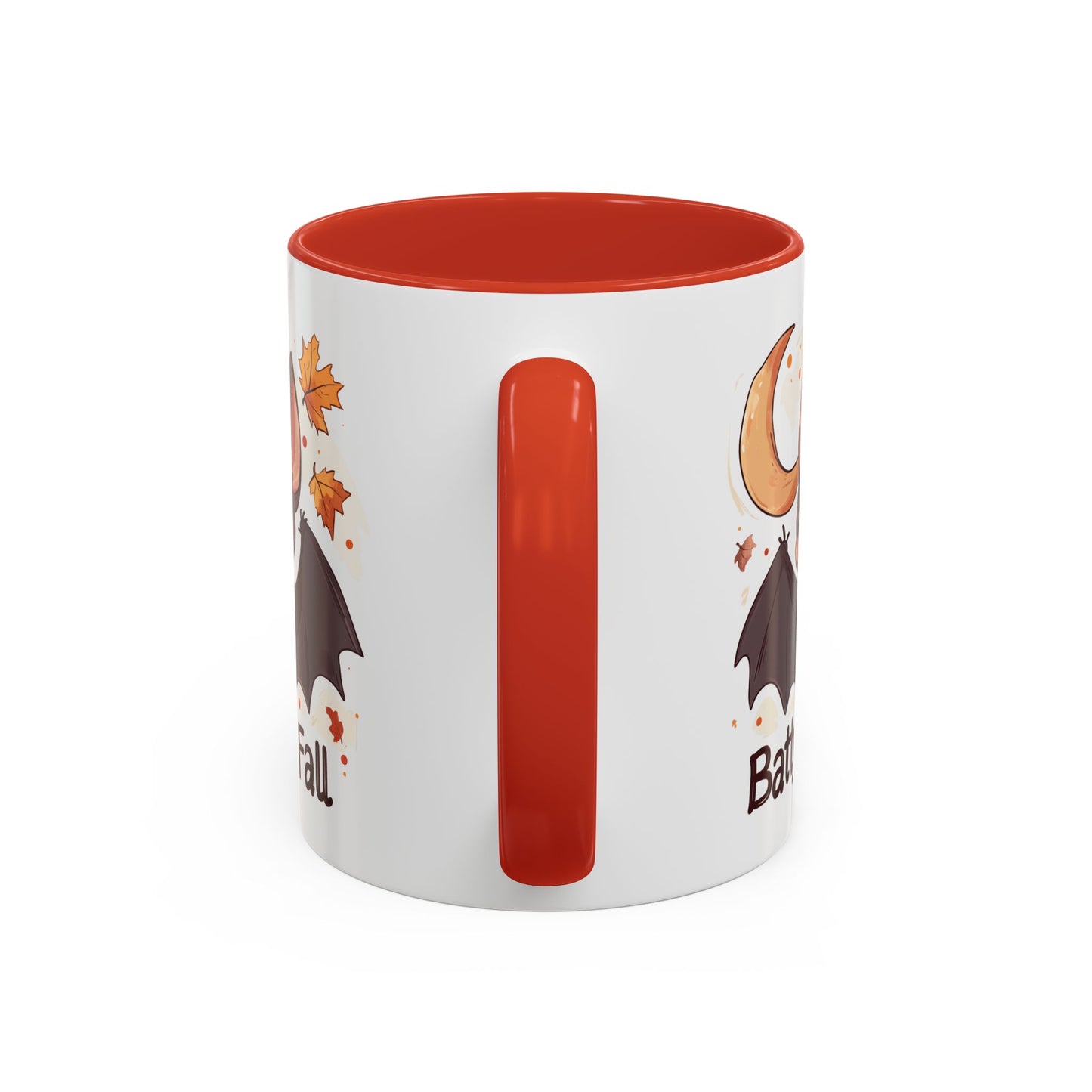 Batty for Fall Ceramic Mug - Adorable Bat and Pumpkin Design - Perfect for Halloween and Autumn Lovers